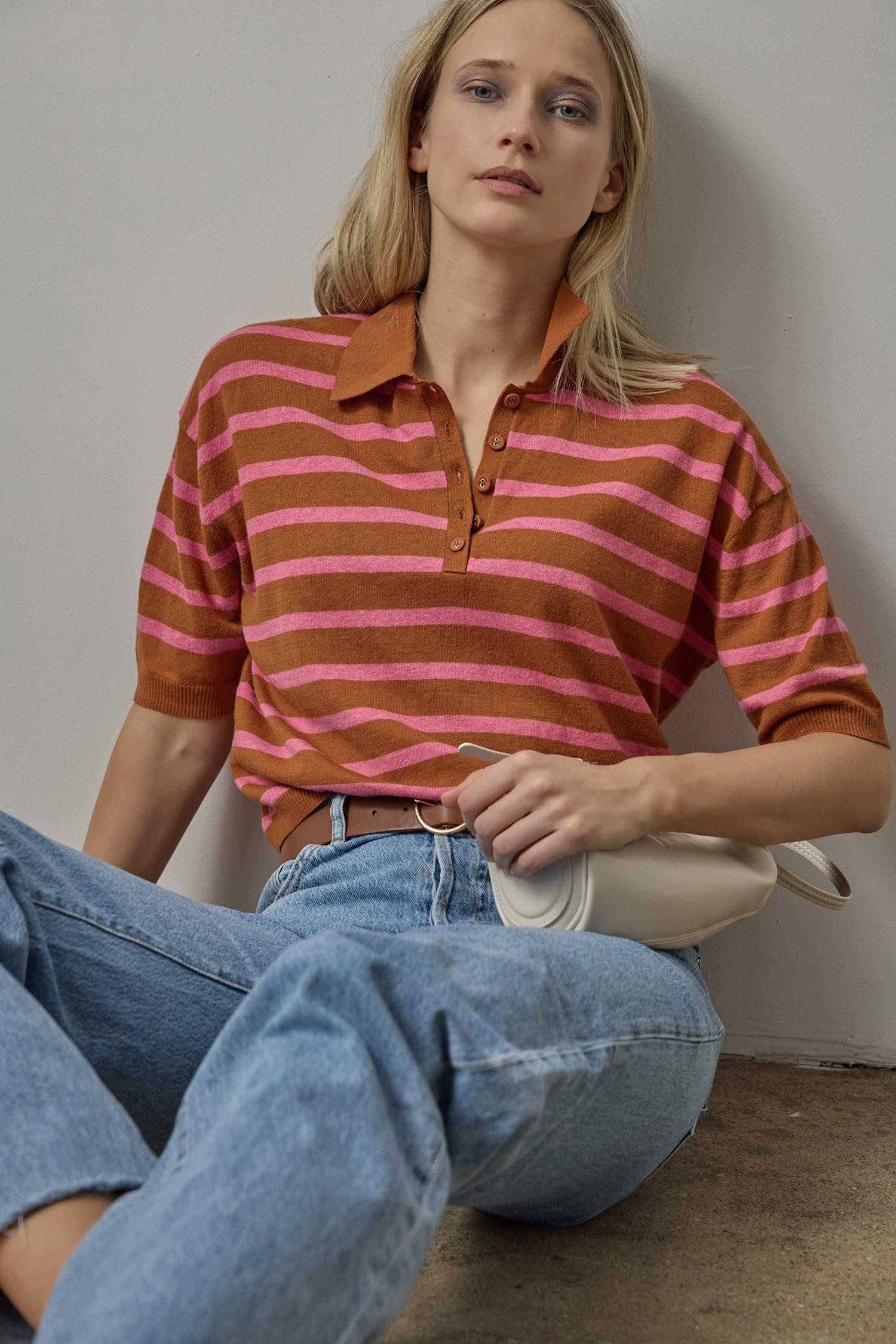 Lilla P - Drop Shoulder Polo Neck Sweater