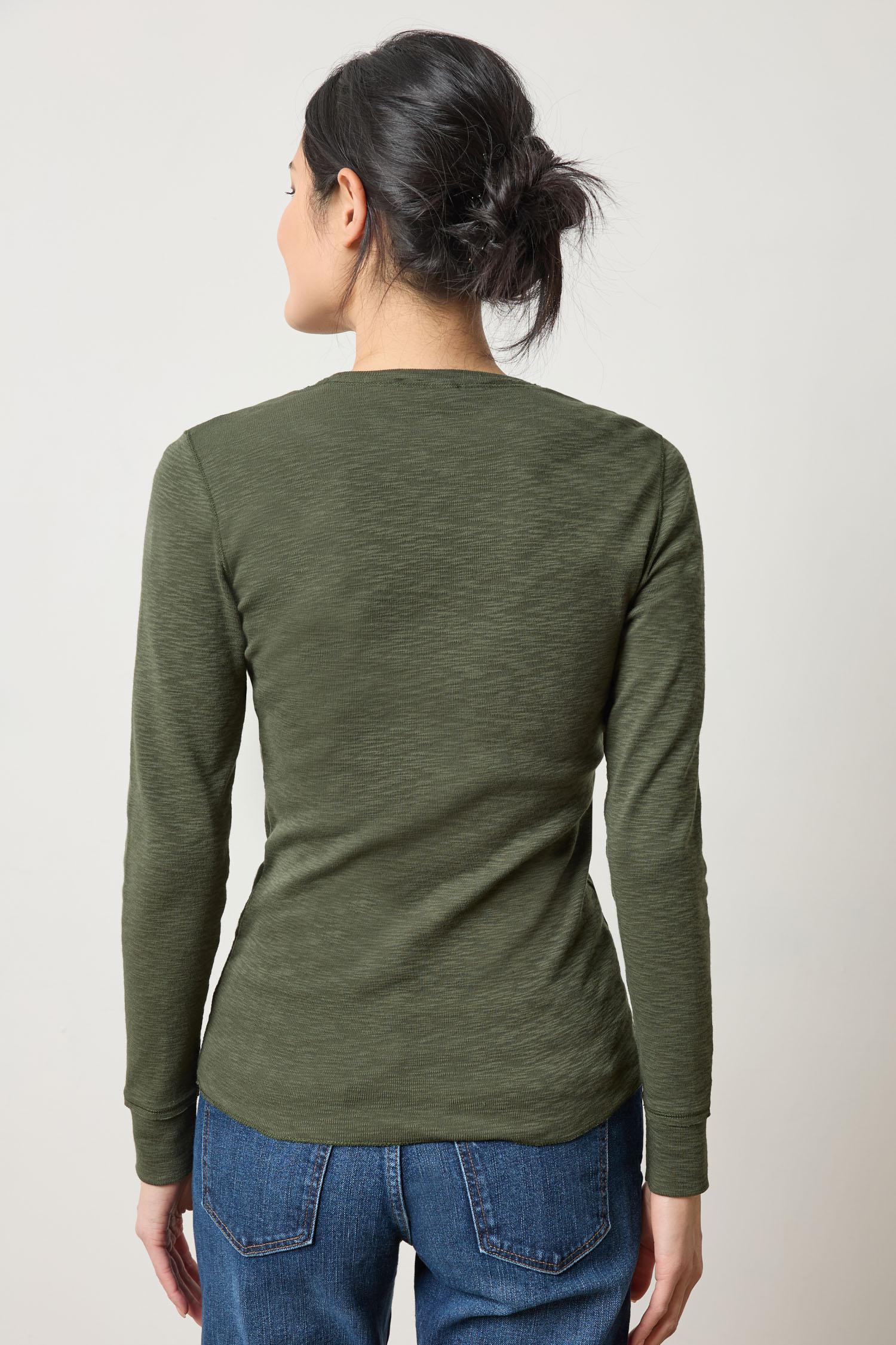 Lilla P - Rib Slub Long Sleeve Crew / Lichen