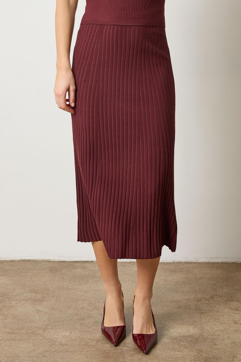 Lilla P - Straight Rib Knit Skirt