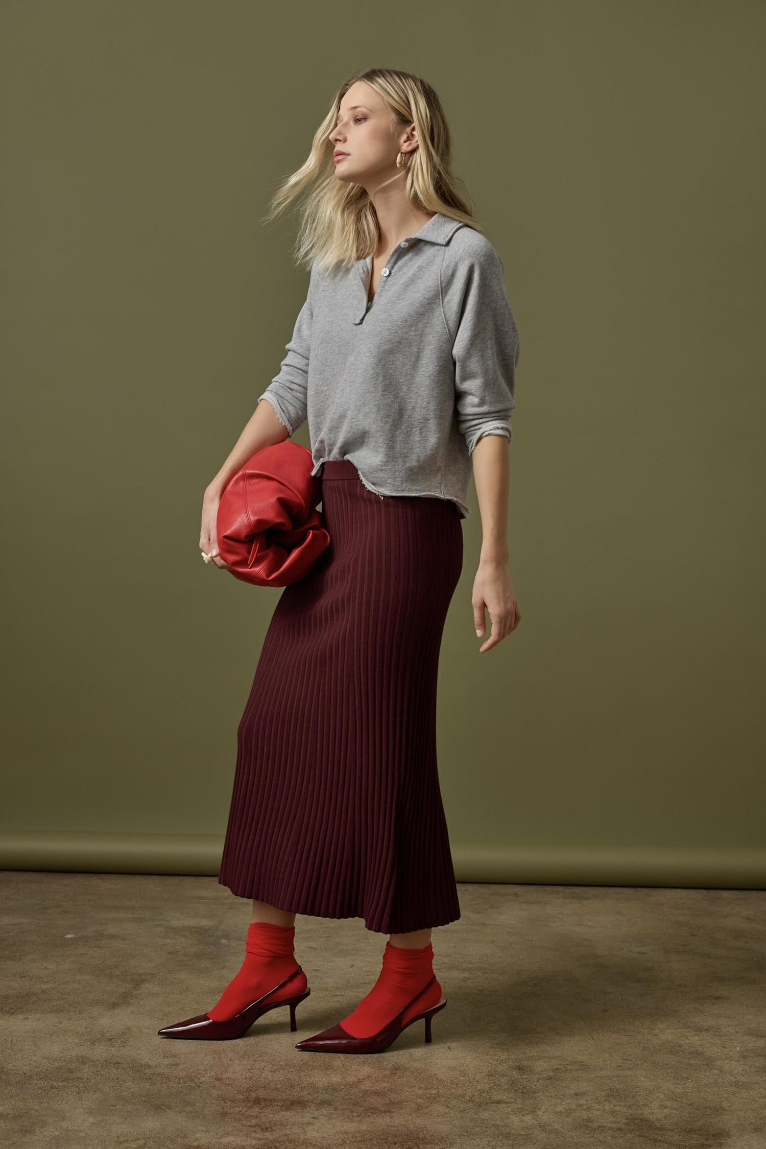 Lilla P - Straight Rib Knit Skirt