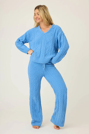 PJ Salvage - Chenille Cable Knit Pant / Sea