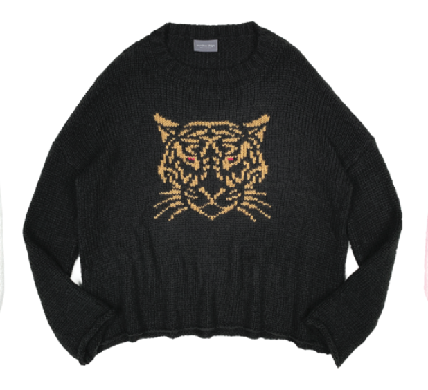 Wooden Ships - Tiger Face Sweater / Black