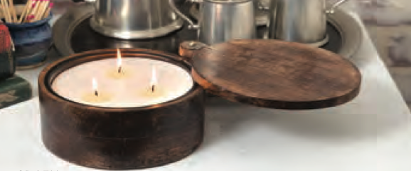 Himalayan Handmade Candles - Hinged Lidded Spice Box Candle / Small / Juniper Incense