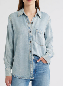 Rails - Atticus Shirt / Bleached Indigo