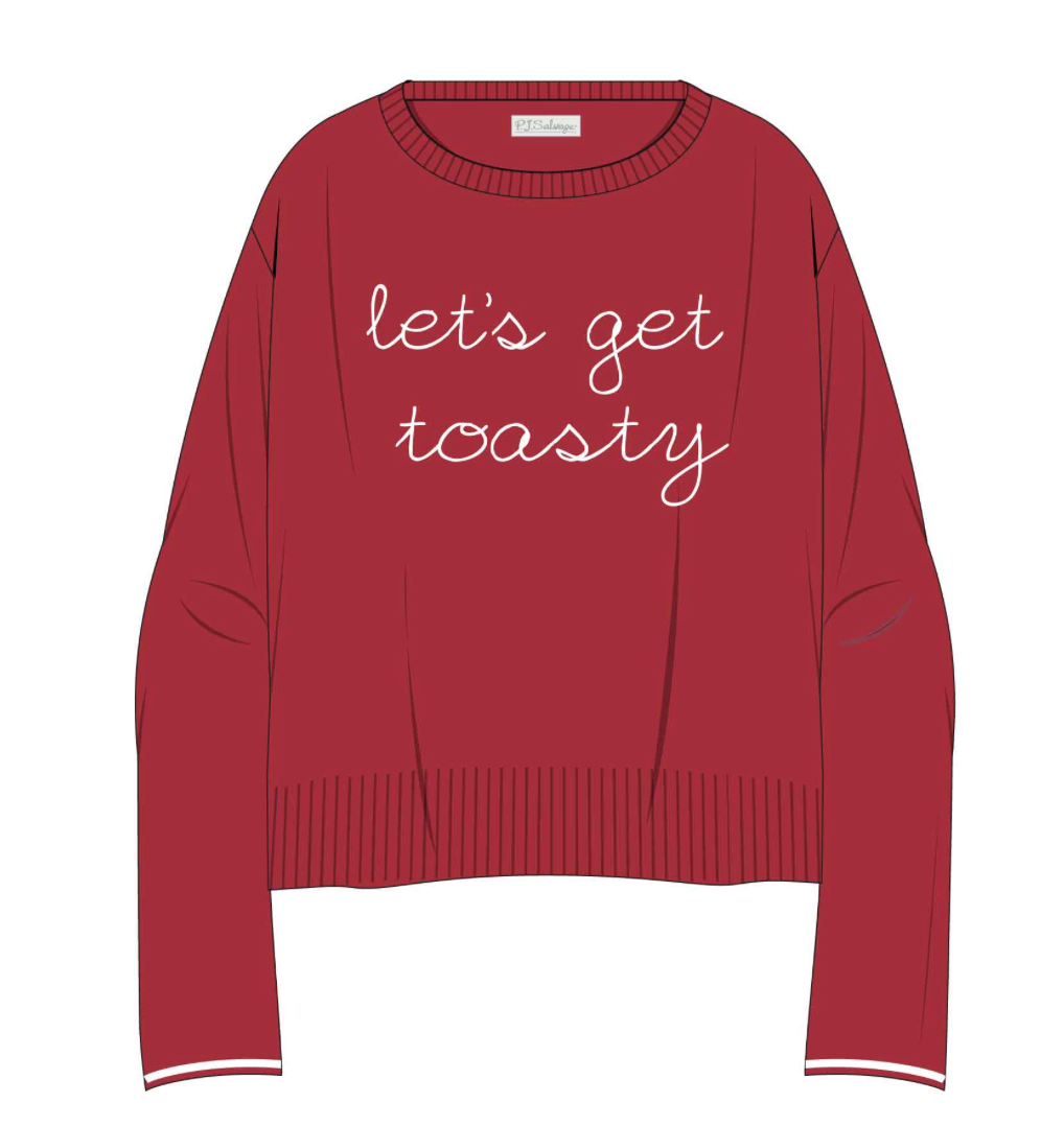 PJ Salvage - Long Sleeve Let's Get Toasty Top / Samba Red