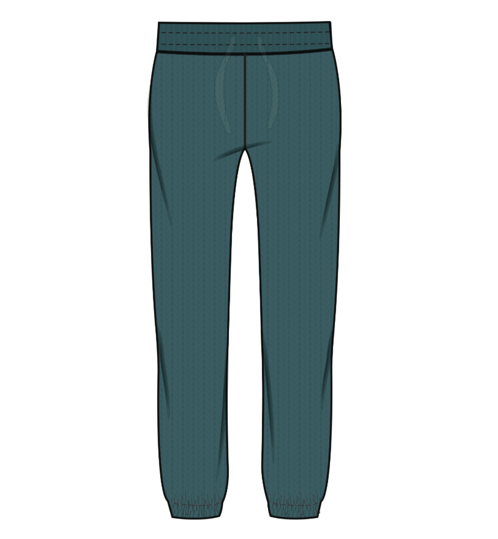 PJ Salvage - Sweater Weather Banded Pant / Dark Forest
