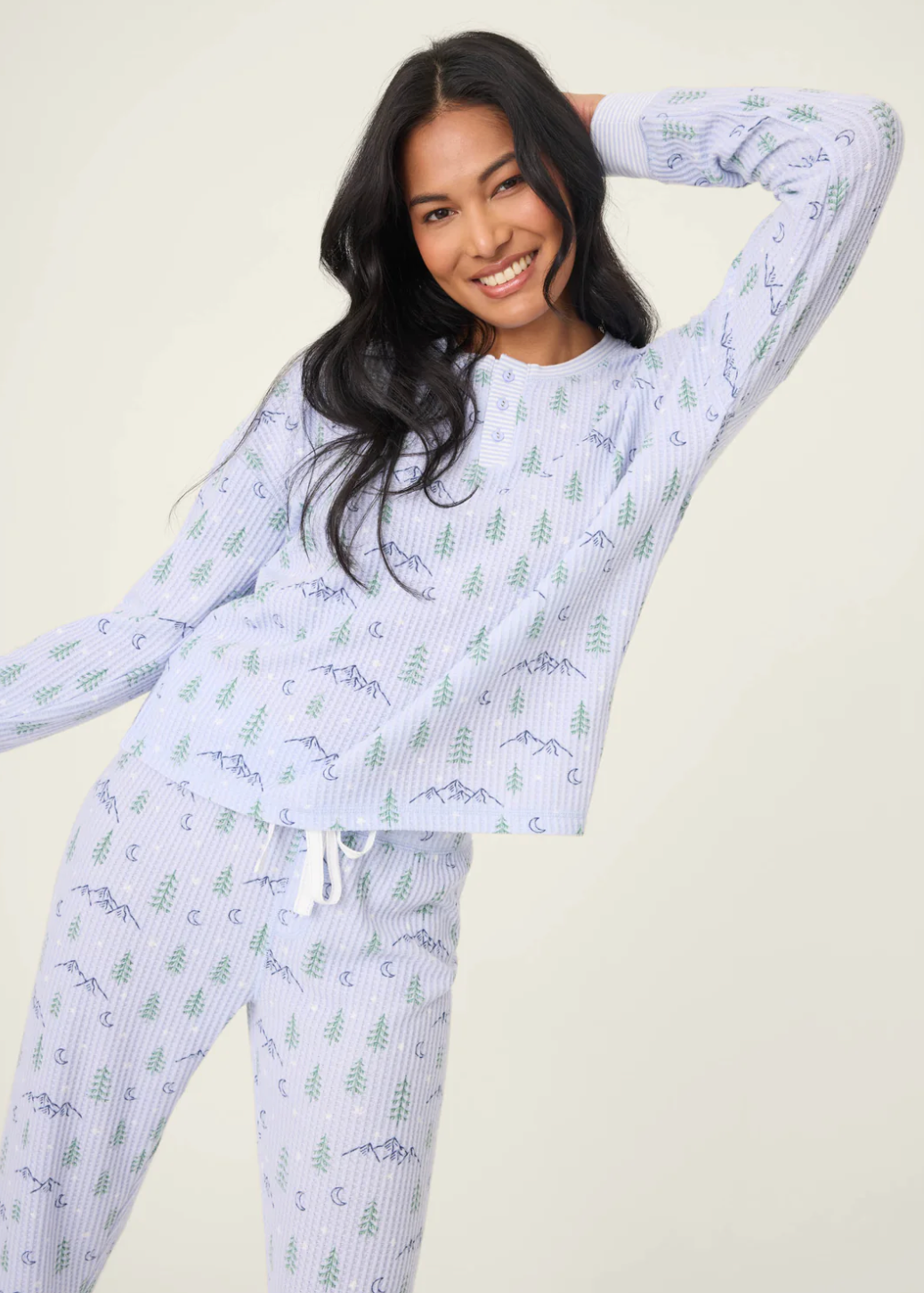 PJ Salvage - Ski Jammie Classics Mountain Dreams Print PJ Set
