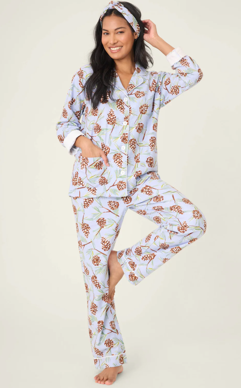 PJ Salvage - Feelin' Pine Winter Print Flannel PJ Set
