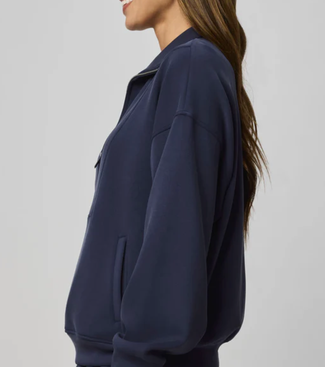 Splendid - Scubasoft Quarter-Zip Sweatshirt / Navy
