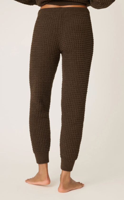 PJ Salvage -Chenille Waffle Banded Pants / Chocolate