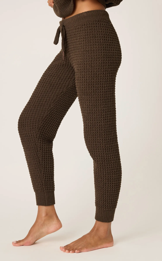 PJ Salvage -Chenille Waffle Banded Pants / Chocolate