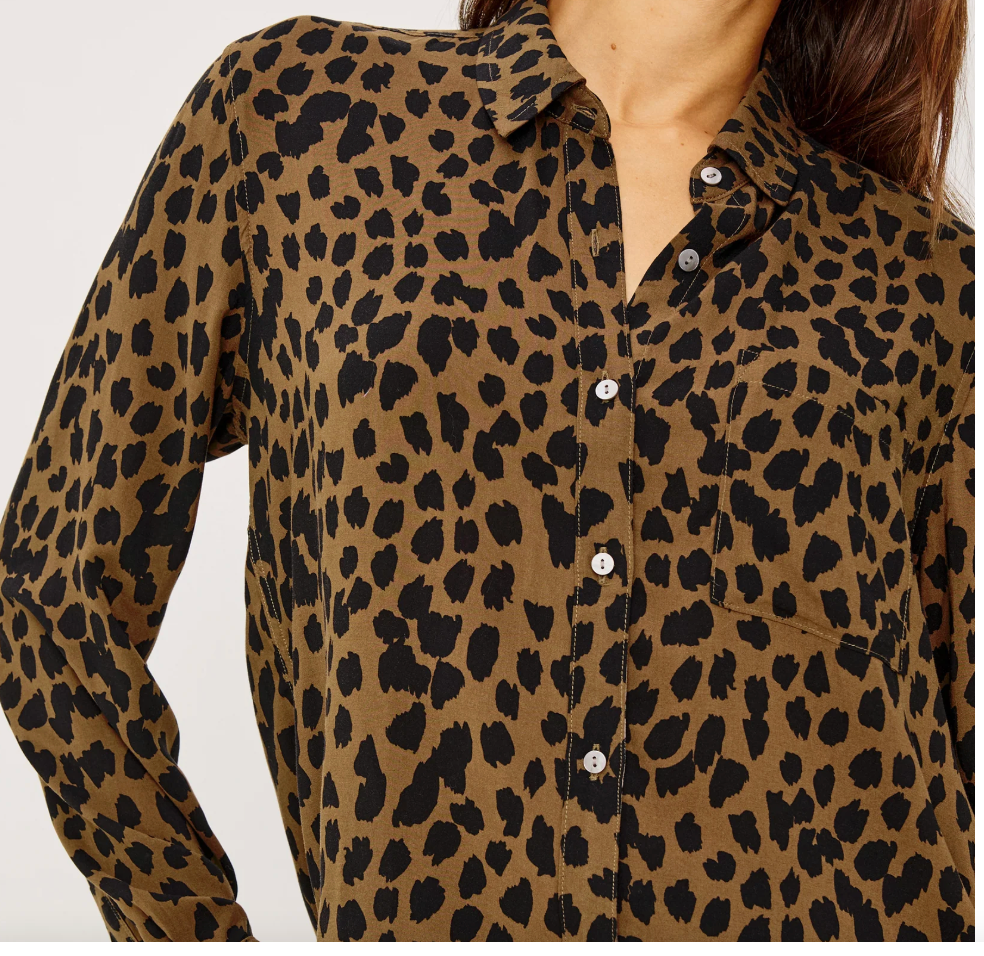 Rails - Josephine Spotted Shirt / Teak