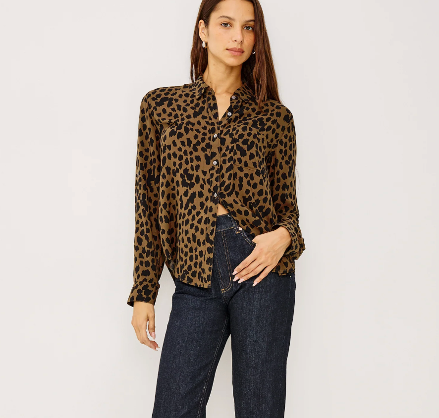 Rails - Josephine Spotted Shirt / Teak