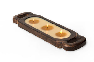 Himalayan Handmade Candles - Wooden candle Tray / Medium