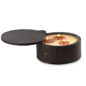 Himalayan Handmade Candles - Wooden S'pice Pot / Medium / Bourbon Vanilla