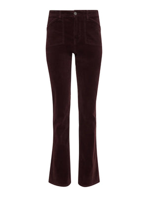 Sanctuary - Velveteen Brook Bootcut Pant / Dark Crimson