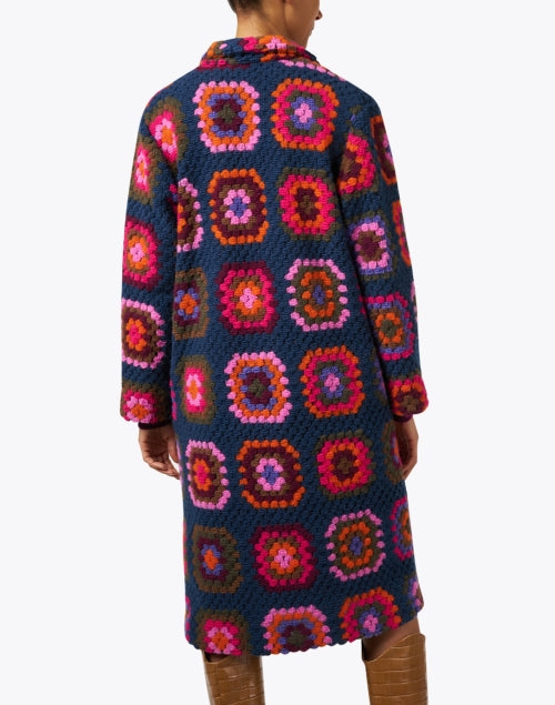 Vilagallo - Yana Crochet Sweater Jacket / Navy