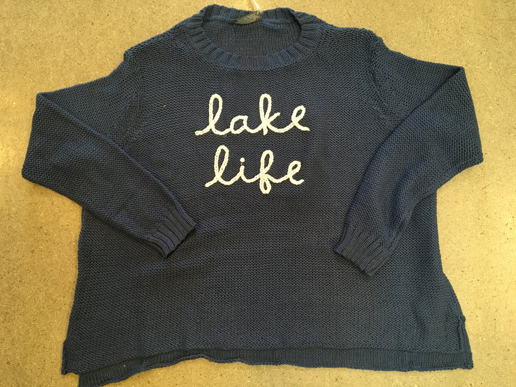 Wooden Ships - Lake Life Sweater / Indigo Breaker White