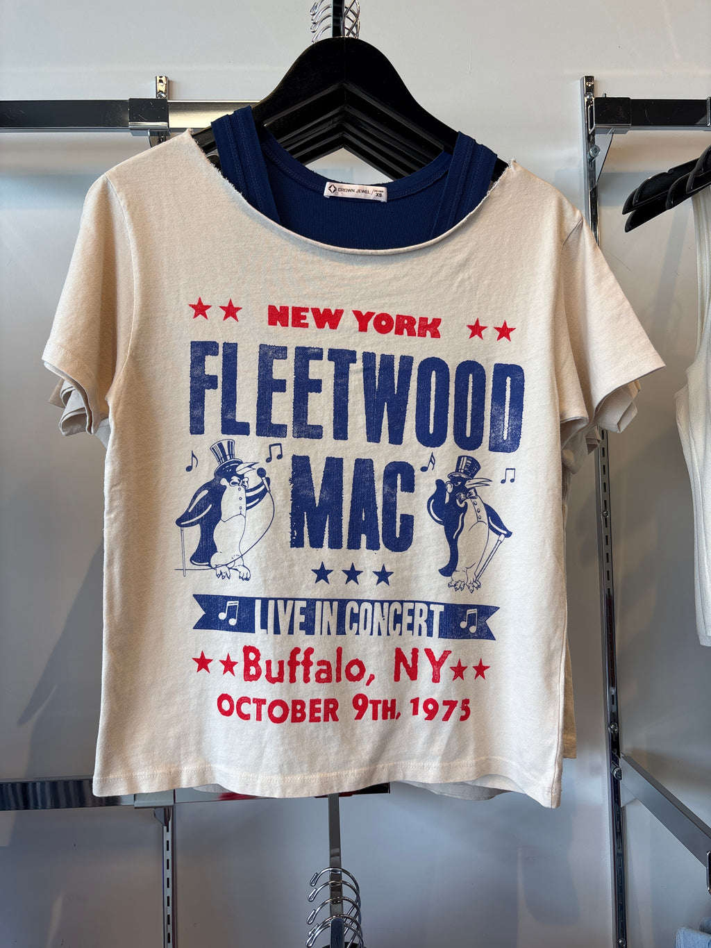 Daydreamer - Fleetwood Mac Live in Concert Off the Shoulder Tee / Dirty White