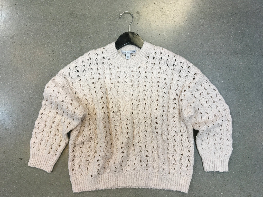 Autumn Cashmere - Puff Stitch Crew/ Sand