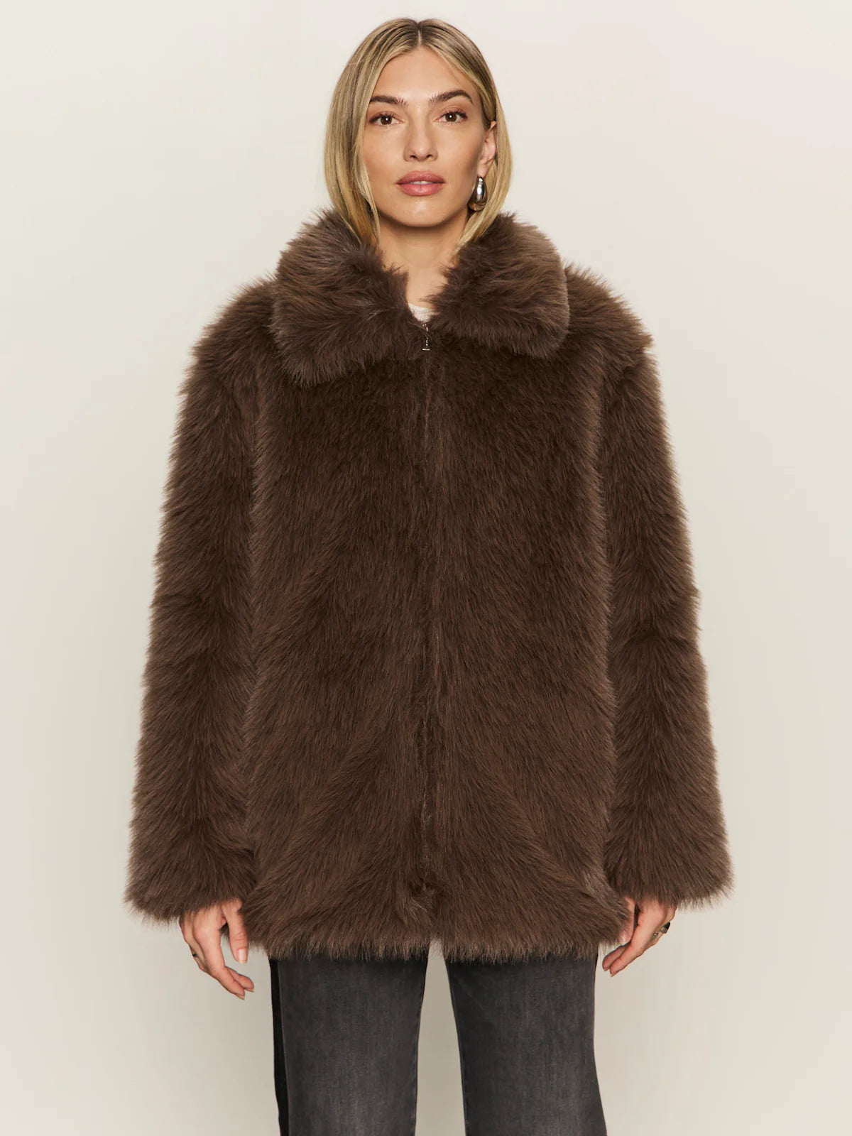 Sanctuary - Carmen Fur Coat / Morel