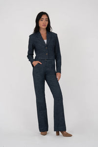 Level 99 - Lynda Crop Blazer / Indigo Night