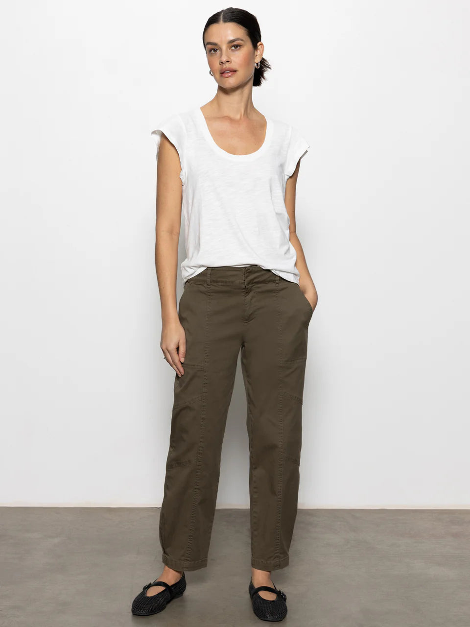 Sanctuary - Sahara Tapered Standard Rise Pant / Burnt Olive