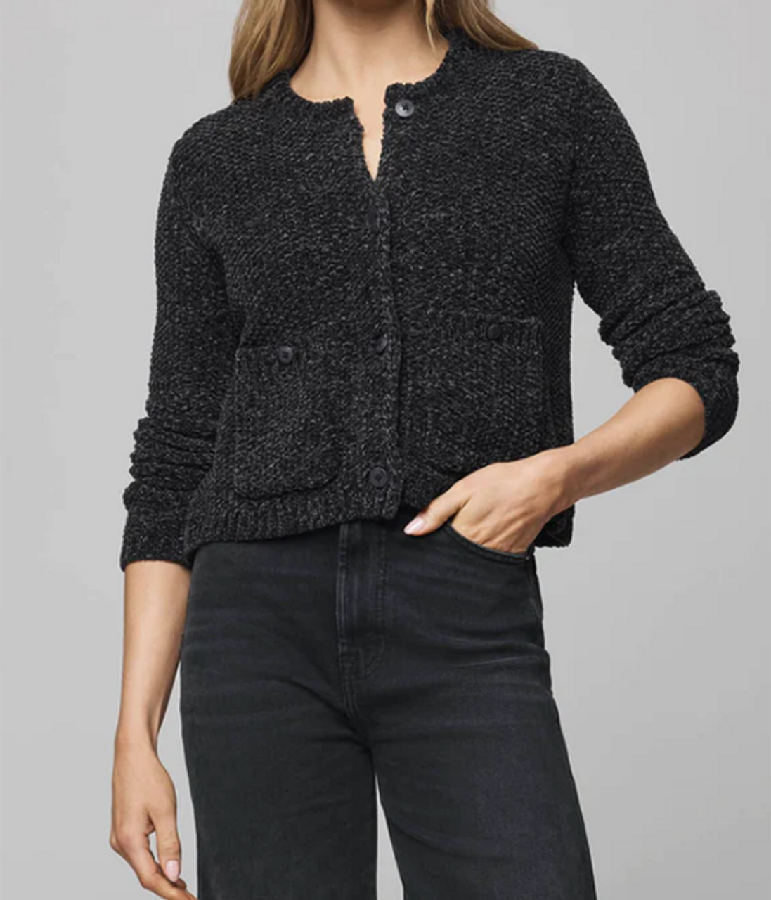 Splendid - Andrea Crop Cardigan / Lead