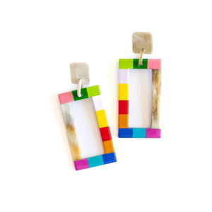 Sunshine Tienda - Rainbow Colorblock Earrings
