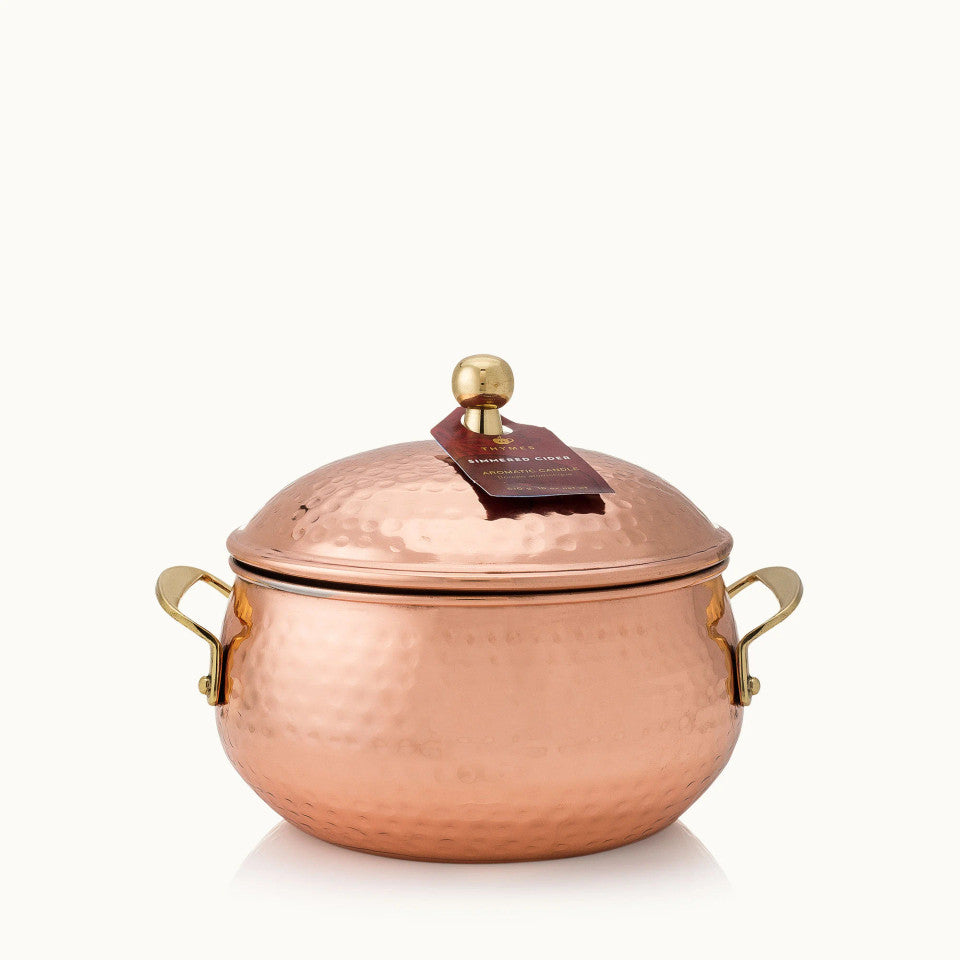 Thymes - Simmered Cider Poured 3-Wick Candle Copper Pot