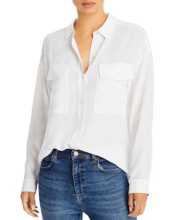 Rails - Cori Silk Utility Pocket Shirt / White