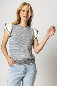 Lilla P - Ruffle Sleeve Shell Sweater