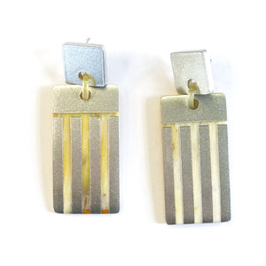 Sunshine Tienda - Silver Metallic Comb Earrings