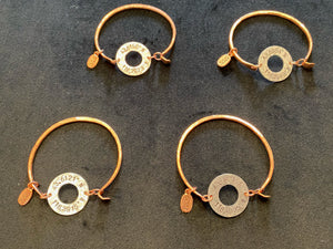 Julio Designs - Pinwheel Wire Bangle with Coordinates