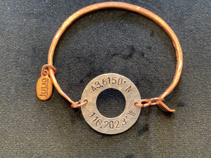Julio Designs - Pinwheel Wire Bangle with Coordinates