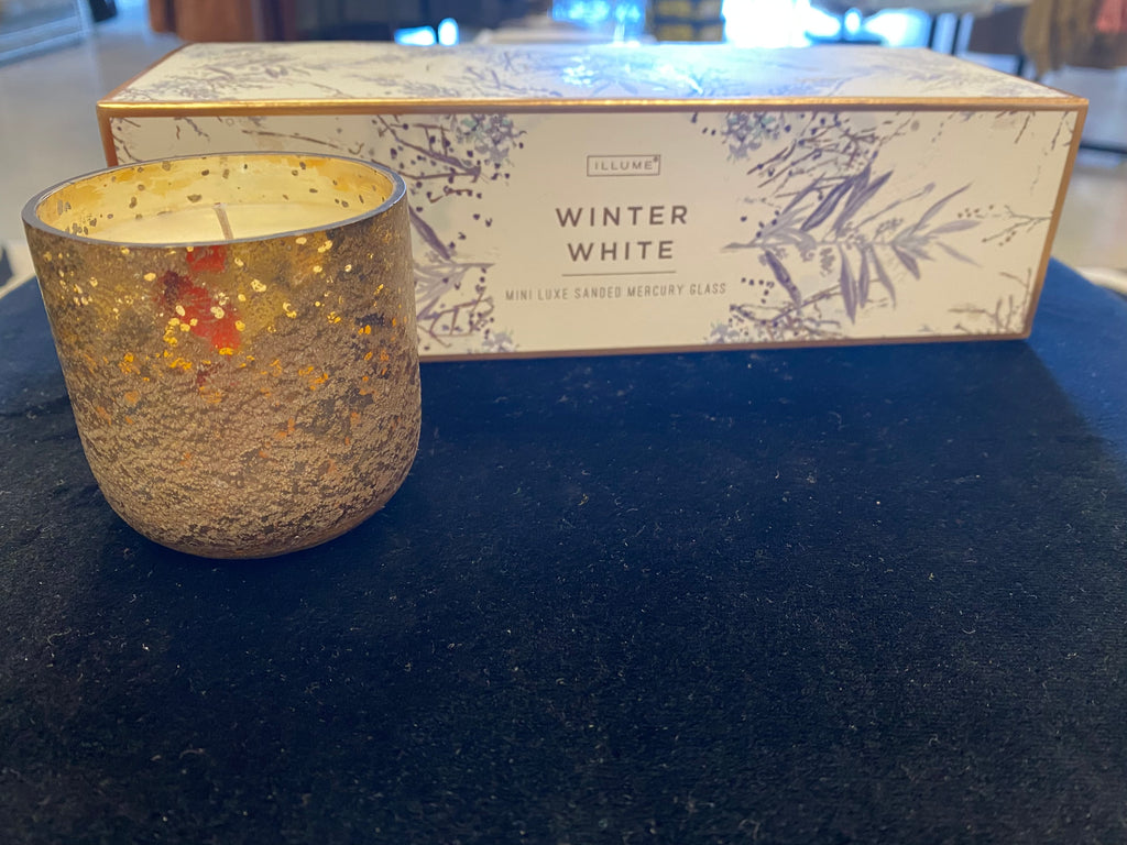 Illume - Luxe Sanded Mercury Mini Glass Trio / Winter White